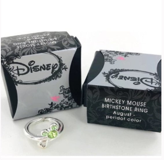 Mickey Mouse Peridot Ring Silver Moon Bay