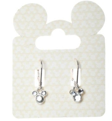Mickey Mouse Signature Silhouette Disney Austrian Crystal Earrings