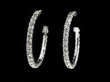 Austrian Crystal Hoop Earrings