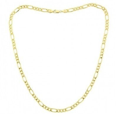18" Figaro Chain Necklace in 14k Gold Overlay