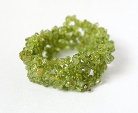 Genuine Semi-Precious Stone Bracelet : Peridot