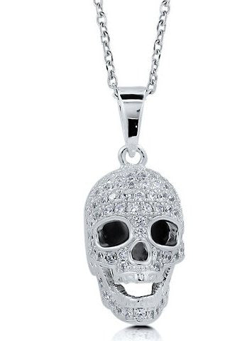 3D Petite Skull Pendant Necklace