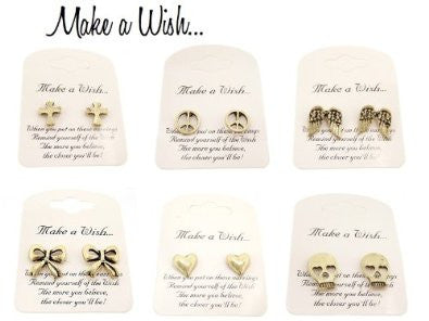 Make a Wish Earrings in Antique Style, Gift-Boxed