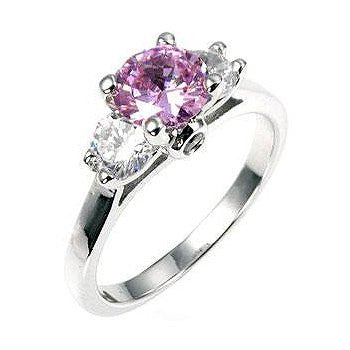 White Gold Lavender Ring