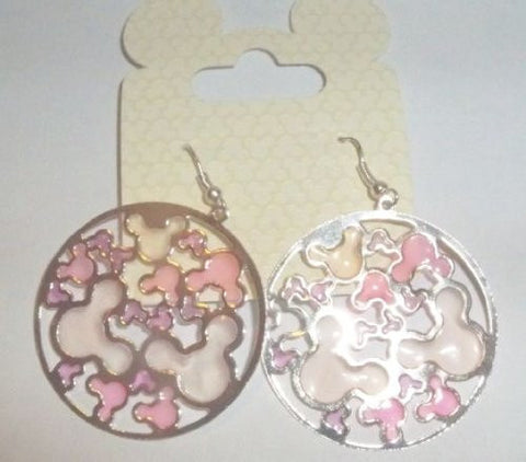 Mickey Mouse Pink Hoop Earrings