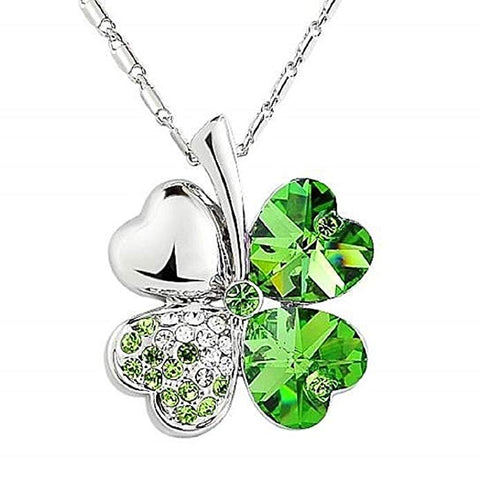 Swarovski Crystal Shamrock Necklace