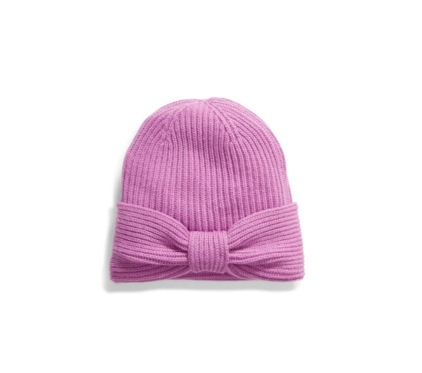 KATE SPADE NY - solid bow reversible beanie – Silver Moon Bay display picture 3