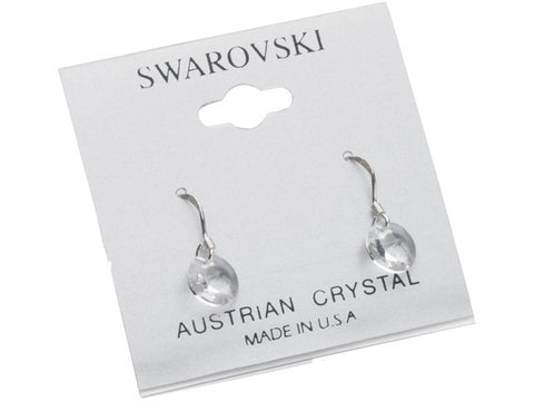 .925 Sterling Silver & Swarovski Crystal dangle Earrings: Clear Ice