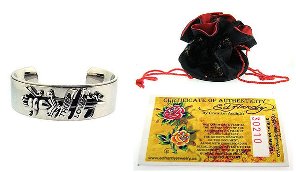 Ed Hardy® Stainless Steel True Love Cuff Bracelet – Silver Moon Bay
