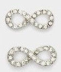 Crystal Infinity Symbol Stud Earrings