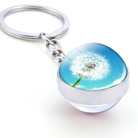 Dandelion Cabochon Keyring