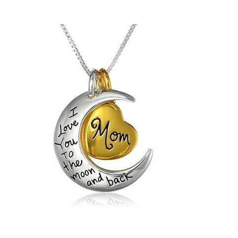 Mom "I Love You To The Moon" Charm Necklace