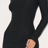 NET Pretty little thing Elegant Black Long Sleeve Dress