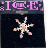 Pink Ice Snowflake Pin