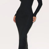 NET Pretty little thing Elegant Black Long Sleeve Dress