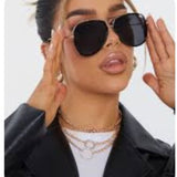 NWT Pretty Little Thing Black Frameless Oversized