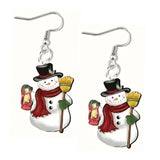 Snowman Lantern Christmas Holiday Earrings