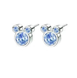 Mickey Mouse Blue Crystal Earrings