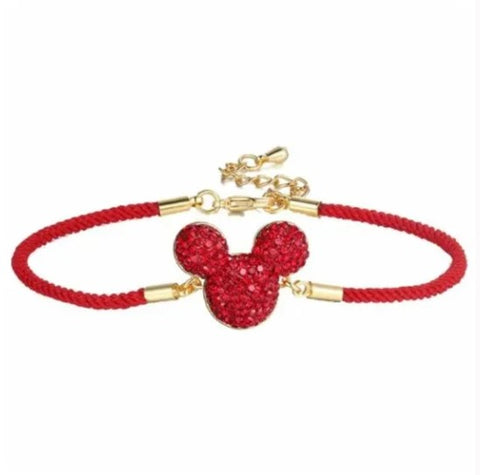 Disney Mickey Mouse Red Crystal Bracelet