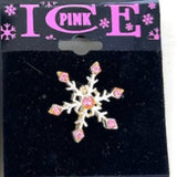 Pink Ice Snowflake Pin