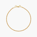 14KGP Gold Rope Petite Chain Bracelet