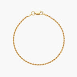 14KGP Gold Rope Petite Chain Bracelet