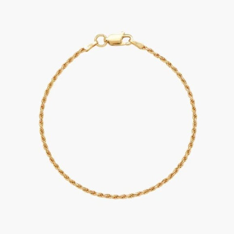 14KGP Gold Rope Petite Chain Bracelet
