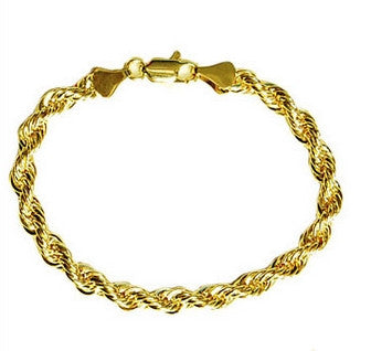14KGP Gold Rope Chain Bracelet