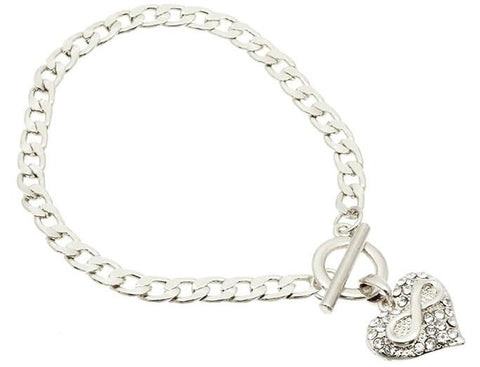 Silver Infinity Heart Bracelet