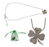Crystal Shamrock Necklace - (Color Choice)