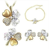 Swarovski Shamrock 4-Piece Sets - (Color Choices)