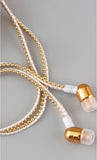 Juicy Couture Ear Buds & Case Gold Glitter "Ed To The Stars"