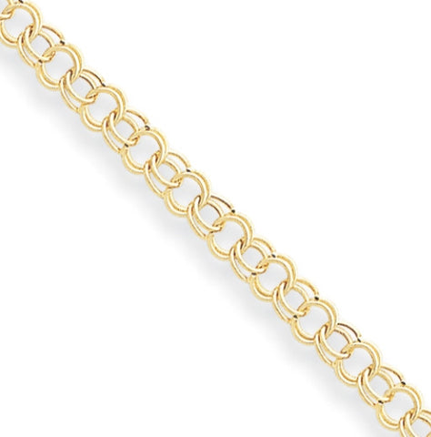 24K GP Gold Double Link Chain Bracelet