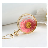 Pink Daisy Necklace