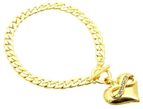 Golden Infinity Heart Bracelet