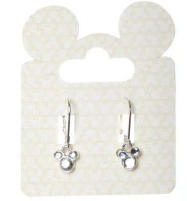 Mickey Mouse Signature Silhouette Disney Austrian Crystal Earrings
