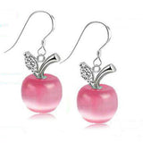 Pink Apple Earrings