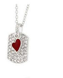 Dog Tag Heart Pendant
