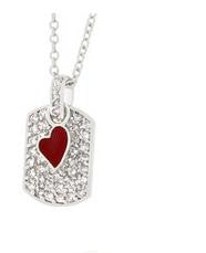Dog Tag Heart Pendant