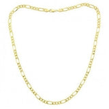 18" Figaro Chain Necklace in 14k Gold Overlay