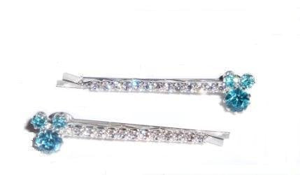 Disney Mickey Mouse Sillhoutte Crystal Bobby Pins