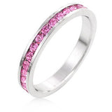 White Gold and Pink Ice Swarovski Crystal Channel