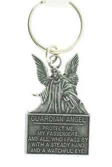 Guardian Angel Pewter Keychain