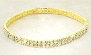 Swarovski Austrian Crystal Anklet in 14k Gold Overlay