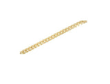 Cuban Link Bracelet 14k Gold Overlay, 7 1/4 inches