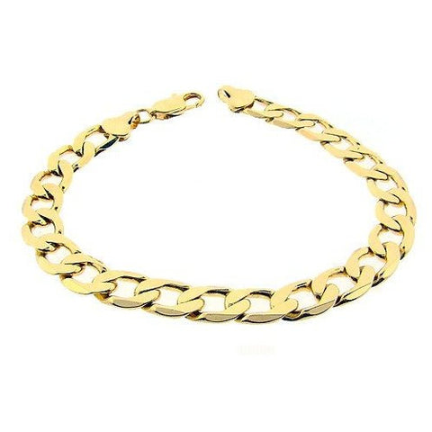 Italian Link 8 inch Bracelet - 24k Gold Overlay