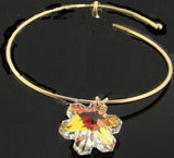 Swarovski Snowflake Charm Bangle Bracelet