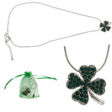 Crystal Shamrock Necklace - (Color Choice)