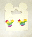 Mickey Mouse Rainbow Crystal Earrings