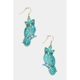 Crystal Eyed Owl Earrings